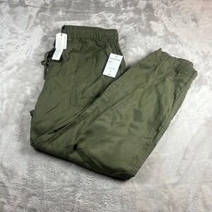 NWT Sanctuary Women L Women Go Easy Pant Olive Green Lyocell Joggers XP9159E1